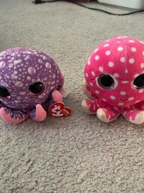 2 Beanie Boos Octopus Plushies
